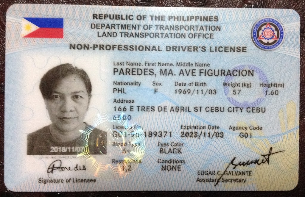 Philippines Driver license Template PSD for Online Verifications