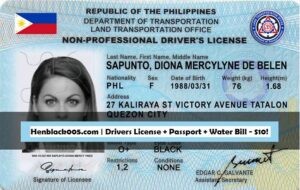 Philippines Drivers License PSD template