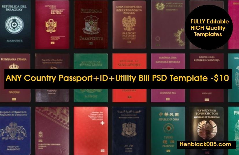 passport psd templates