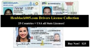 Fake Drivers license Template Psd Collection